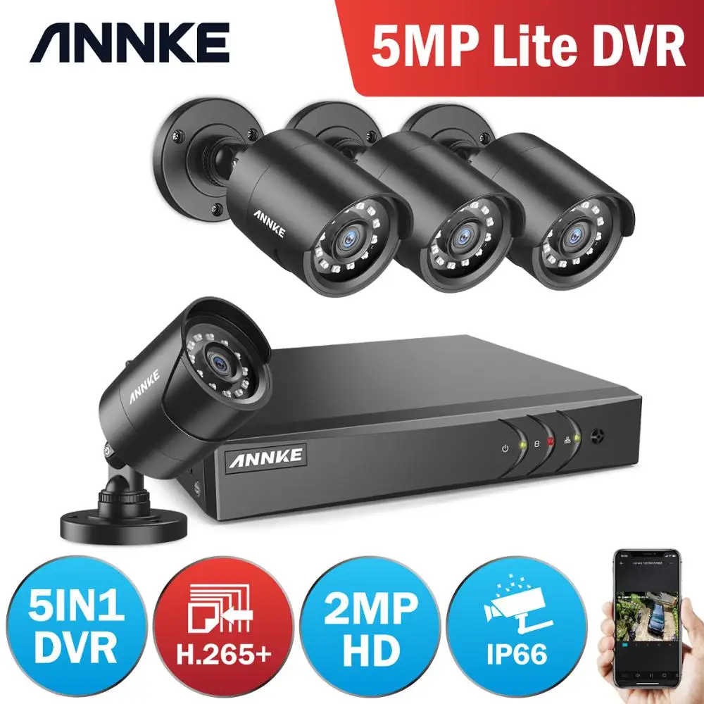 Камера видеонаблюдения ANNKE 8 каналов 1080P 4 шт.|Система наблюдения| |