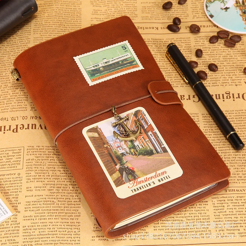 Soft Leather Travelers Notebook Planner DIY Creative Vintage Travel Journal Diary Notepads TN Spiral Daily Memo Notebooks Gifts |