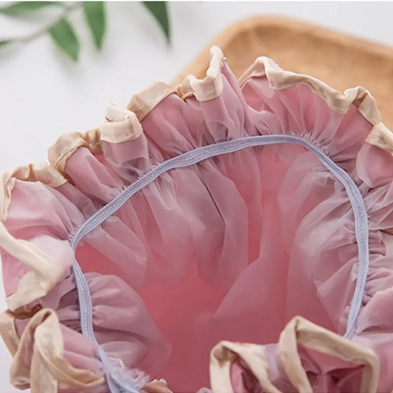 Waterproof Women Shower Cap Satin Beanie Hair Bonnet Bath Accessories Shampoo Multiple Caps Bathroom Set Dust-proof U3 | Дом и сад