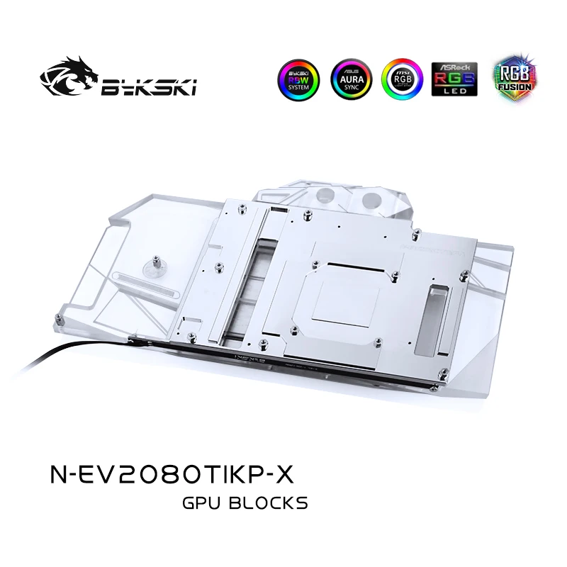 Водяной блок Bykski для EVGA RTX 2080TI KINGPIN/полное покрытие медная модель/3PIN 5 В 4pin 12 RGB |