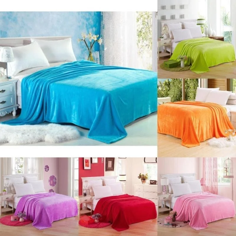 1 шт. мягкое Флисовое одеяло коралловые одеяла путешествия фланелевый диван