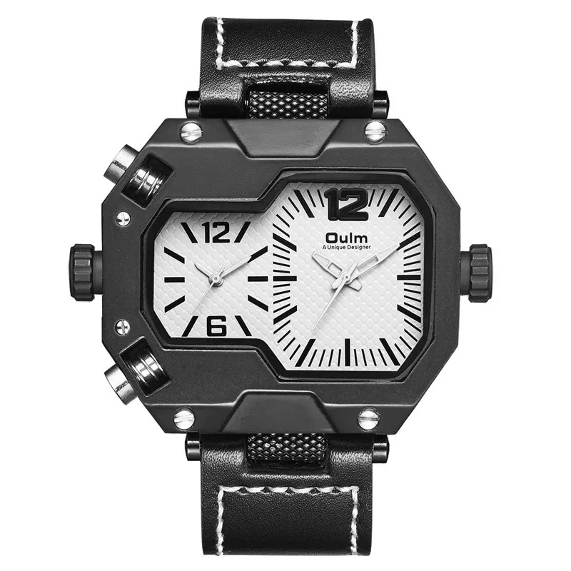 

Fashion personality watch locomotive trend quartz dual movement watch square watch
