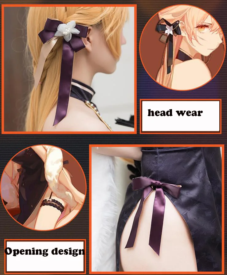 Женское платье-Ципао для косплея платье с фронтальной линией и искусственным