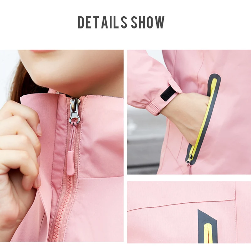 

3 In 1 Removable Windproof Waterproof Mountaineering Suit Two-Piece Windbreaker Hooded Raincoat Snowboarding Jackets K2