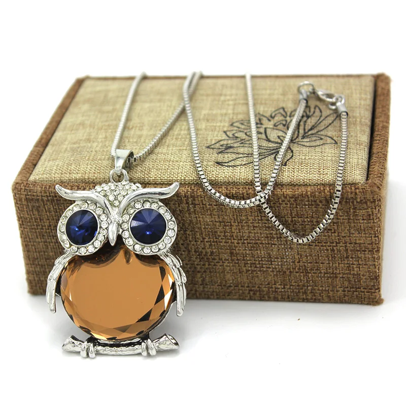 Новинка 2020 модное женское ожерелье цепочка на свитер подвеска Стразы с большими