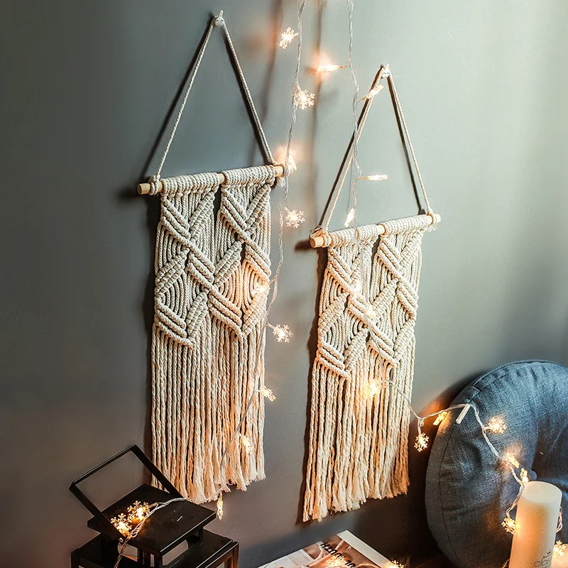 Ручной работы тканый макраме настенный гобелен Свадебный декоративный фон