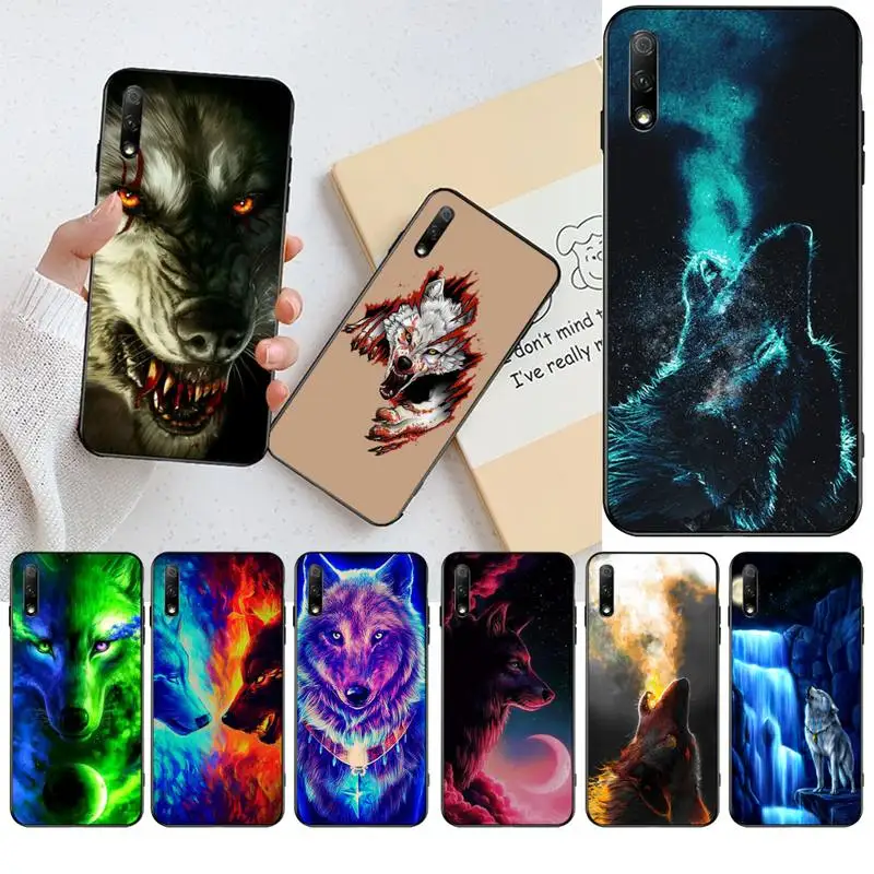 

HPCHCJHM angry snow wolf Soft Silicone Black Phone Case for Huawei Honor 20 10 9 8 8x 8c 9x 7c 7a Lite view pro