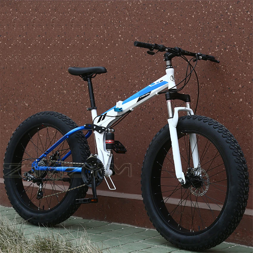 Verkauf Fett Reifen Mountainbike 21 24 27 Geschwindigkeit 26 Zoll Räder Doppel Disc Bremse Suspension Gabel Suspension Anti-Slip Bikes