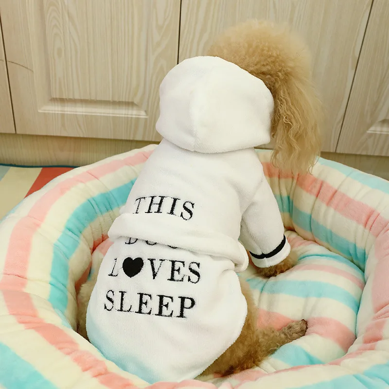 

Pet Clothes Puppy Pajamas Small Dog Bathrobe Teddy Bichon French Bulldog Home Clothes Cat Puppies Fashion Clothes