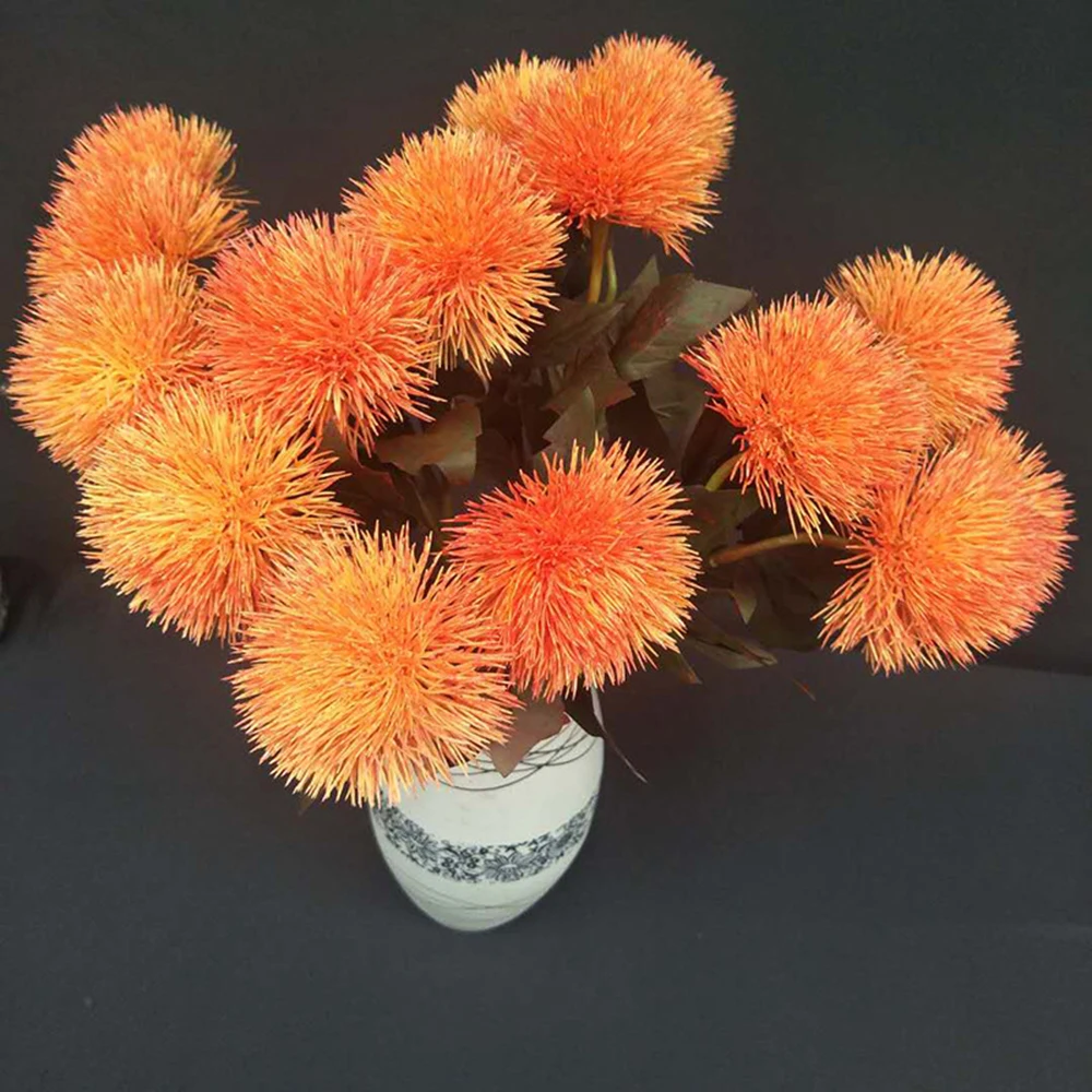 50 см Длина искусственный цветок помпон один мягкий Одуванчик Сельский домашний