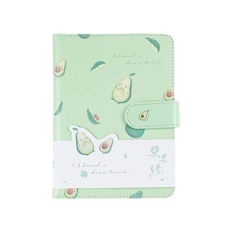 Student Travel Diary A5 Color Page Magnetic Buckle Avocado Green Art Notebook Hand Book Random Style | Канцтовары для офиса и