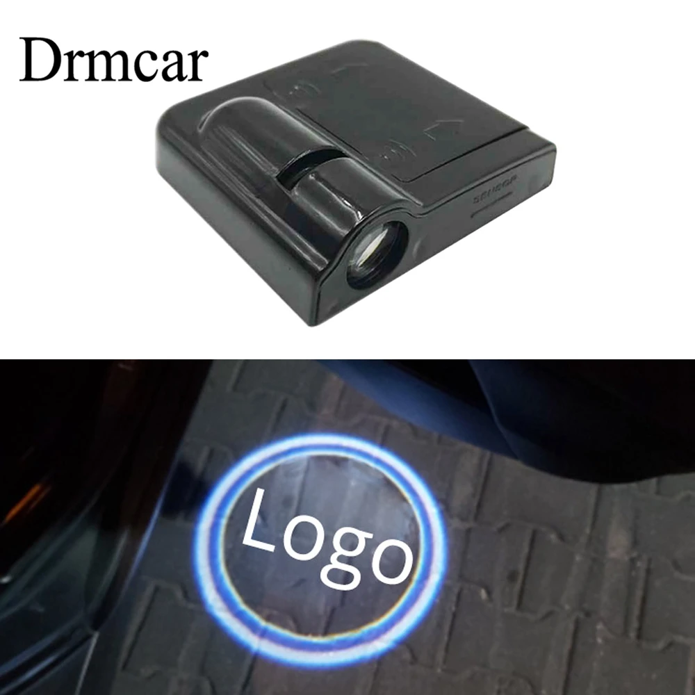 2pcs Laser Atmosphere Car Light Shadow Lamp Projector Light Car Led Wireless Door Logo Light Welcome Decor Lamp Car Accessories