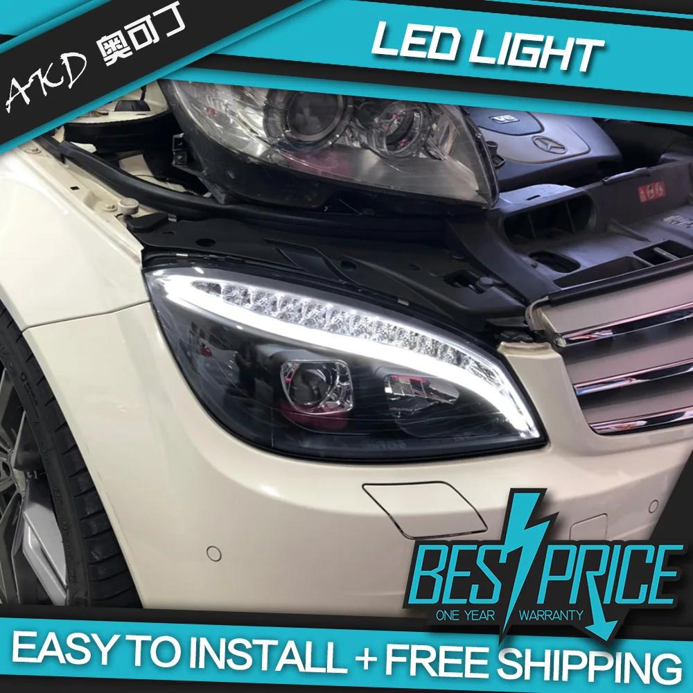 Фары AKD для автомобилей W204 2007-2010 C300 C260 обновленные W205 светодиодсветодиодный