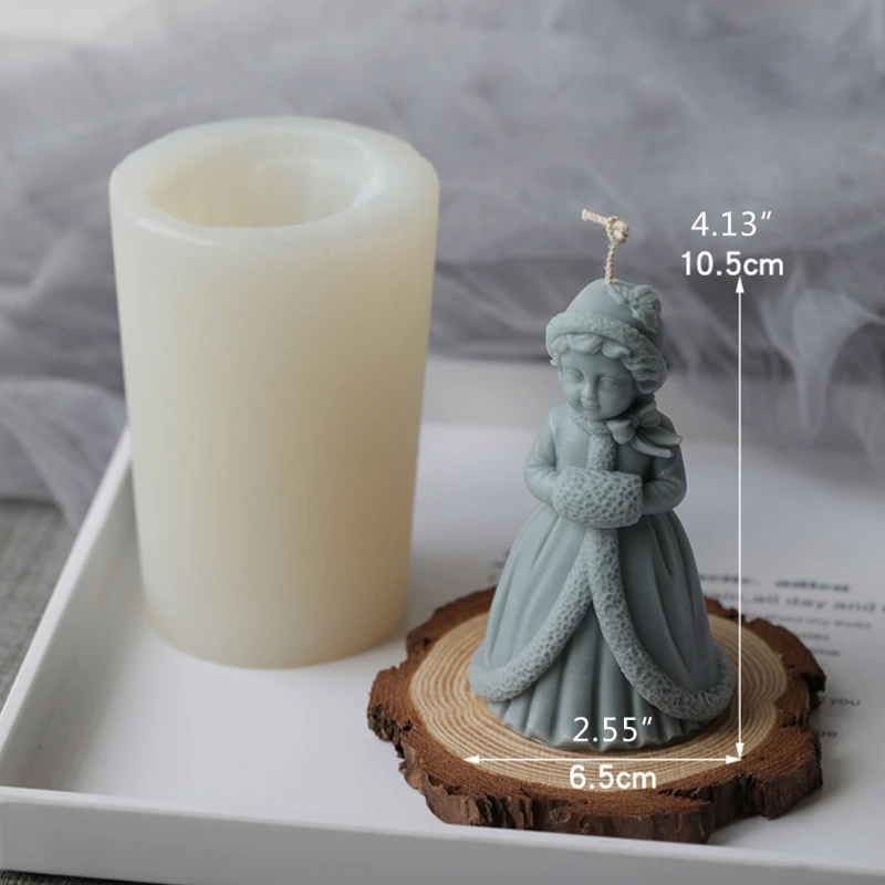 

Silicone Molds Sugar Craft 3D Christmas PrincessCandle Fondant Mold Cake Tools