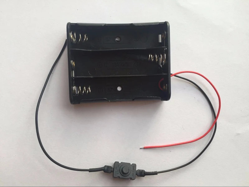 

15pcs/lot MasterFire Plastic 3 x 3.7V 18650 Batteries Clip Storage Holder Box Black Case Shell With Wire Switch On&Off