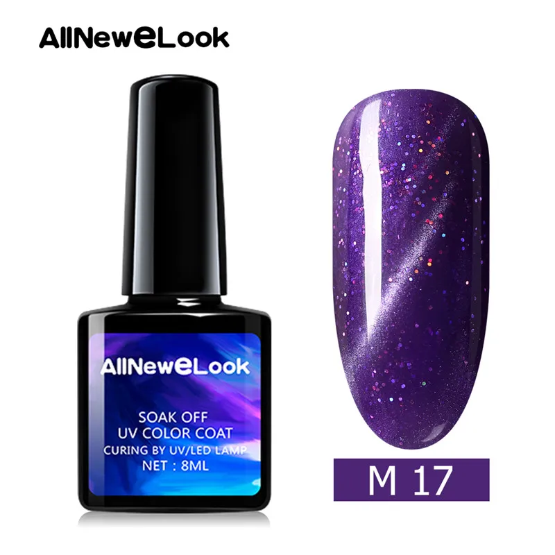 CA017 Allneweook УФ-гель для ногтей Cateye 8 мл Магнитный лазер лак для ногтей клей для ногтей - Цвет: CA017