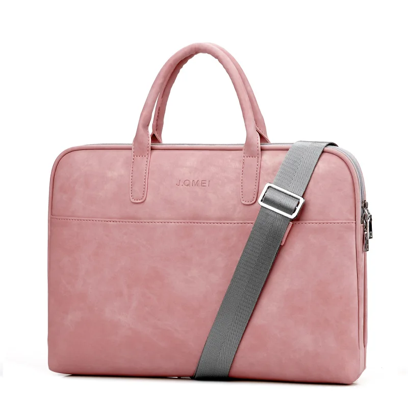 

PU Leather Women/Men Laptop Bags Notebook Carrying Case Briefcase 13 14 15.6 17.3 Inch Women's Shoulder Bag Handbag Totes
