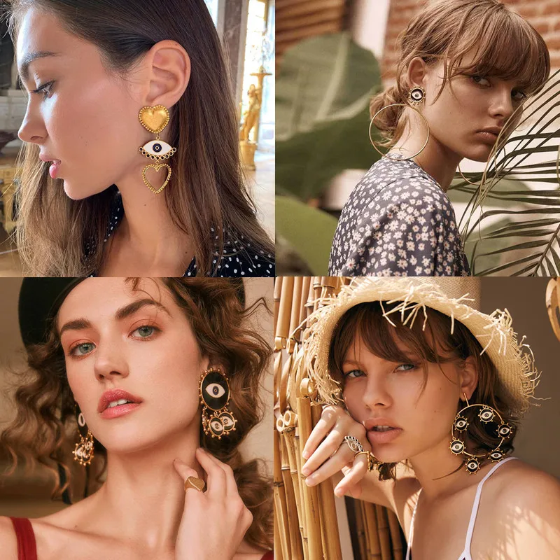 DIEZI преувеличенные 2019 новые панковские модные висячие серьги в форме сердца для