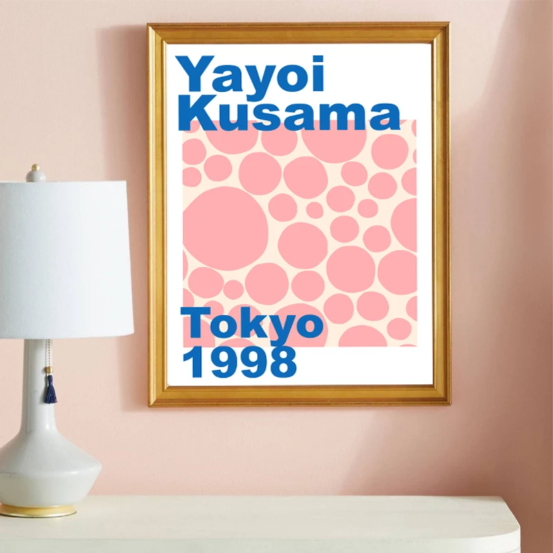 Абстрактные постеры и печатные картины Yayoi Kusama Hockney Miro галерея холст живопись