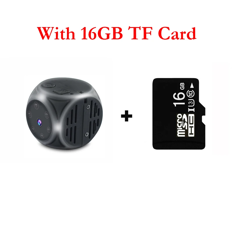 With 16G TF Card Мини-камера Espia Kamera Профессиональный ночное видение маленькая видеокамера регистратор DVR корпус микро камера Поддержка Скрытая TF карта - Цвет: With 16G TF Card