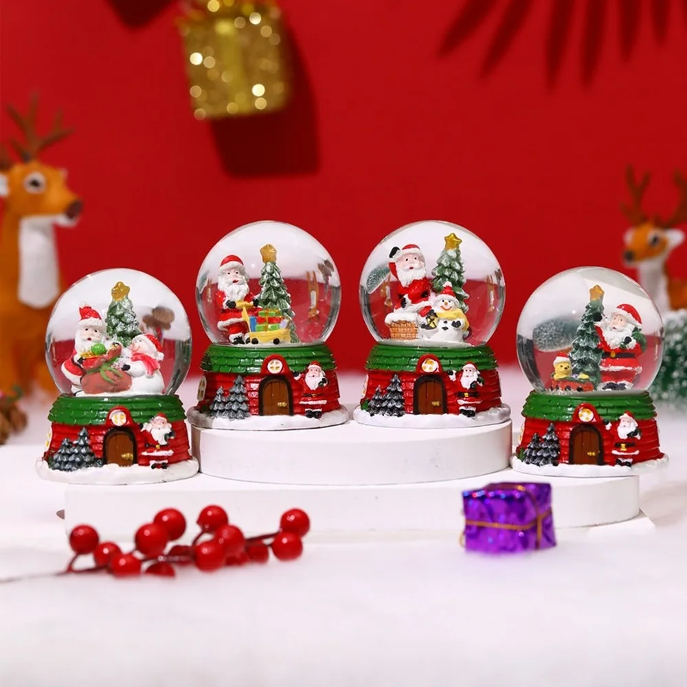 Фото Автоматический Снежный хрустальный шар с музыкой маленькие украшения