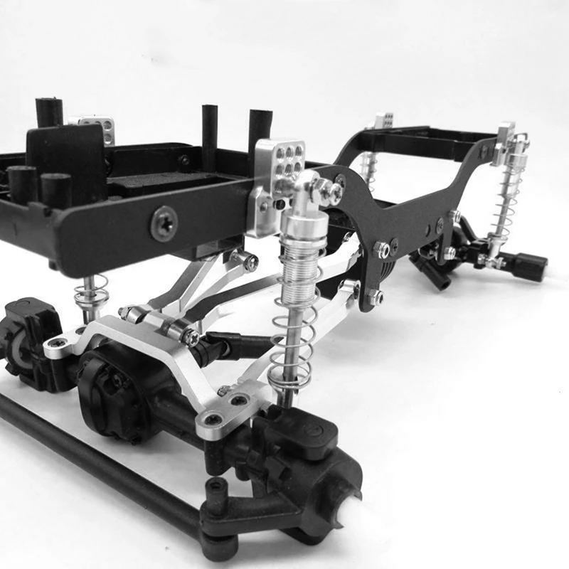 

Chassis Pull Rods Drag Link Suspension Link Mount with Upgrade Steel Gear Front & Rear Bridge Axle Gear Steering Cup Kit