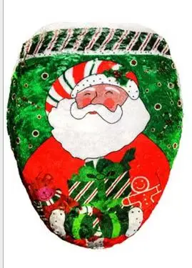 green snowman A Новогодний Декоративный Рождественский орнамент подарки Рождественские украшения для дома Санта Клаус крышка для унитаза - Цвет: green snowman A