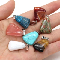 natural stone pendant trapezoid shape mix color exquisite charms for jewelry making diy bracelet necklace earrings accessories