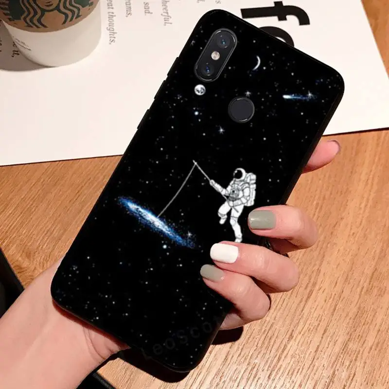 

Moon astronaut space universe Phone Case For Xiaomi Redmi 7 8 9t a3 9se k20 mi8 max3 lite 9 note 9s 10 pro