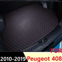 sj car trunk mat tail boot tray auto floor liner cargo carpet luggage mud pad cover accessories for peugeot 408 2010 2011 2019