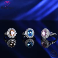 huisept women rings 925 silver jewelry oval shape zircon gemstone finger ring for wedding engagement bridal party accessories