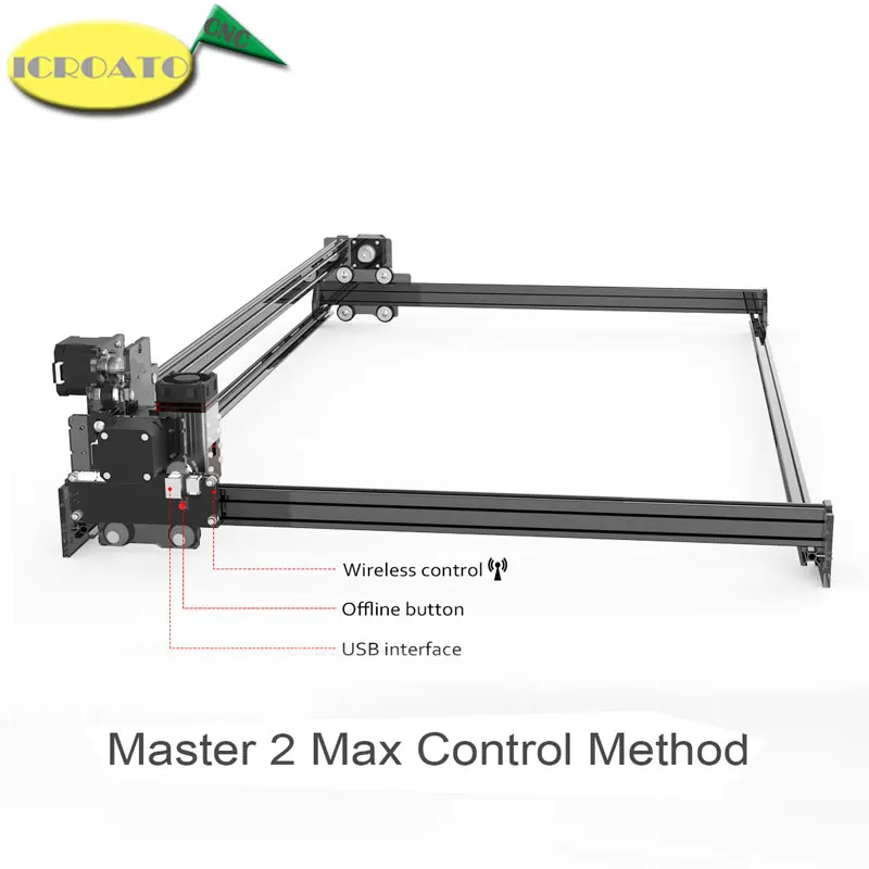 Профессиональный лазерный гравировальный станок CNC Master 2 Max 30 Вт 460x810 мм резак