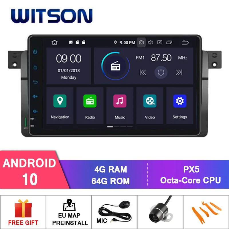 WITSON 9 ''Android 10 0 для BMW E46 X3 Z3 Z4 Автомобильный DVD Радио 4 ГБ ОЗУ + 64 Гб FLASH 8 Octa Core STEREO