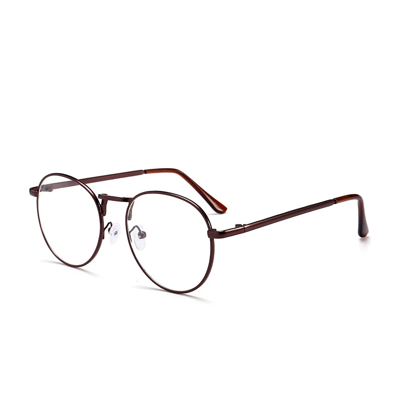 

Retro Short Light Anti Blue Light Glasses Frame Metal Round Optical Sepectacles Plain Eyeglasses Eyewear for Men Women Unisex