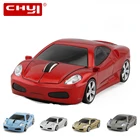 CHYI беспроводная компьютерная мышь в форме автомобиля 2,4 ГГц мини эргономичная Usb оптическая мышь Милая 3d мультяшная светодиодная Автомобильная Подарочная мышь для ПК ноутбука