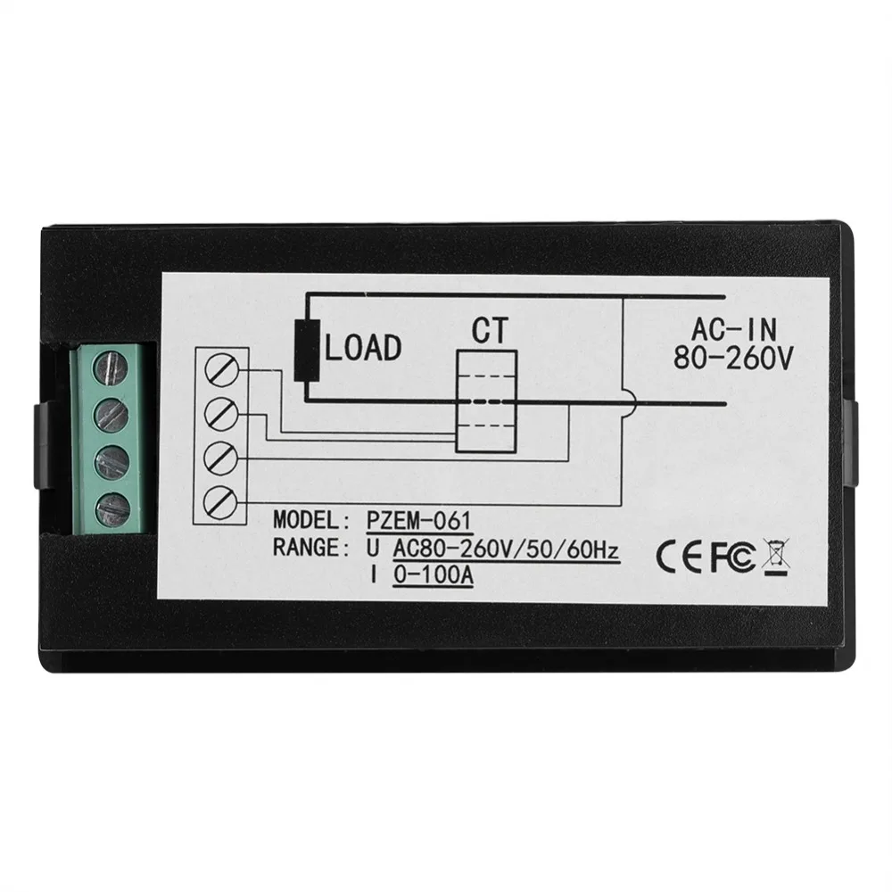 AC 80~ 260V 100A Цифровой вольтметр измеритель мощности индикатор точный Амперметр кВтч Ватт энергетическое Напряжение Ток Мощность монитор тестер