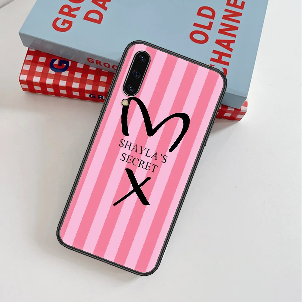 

Love Pink Victoria Luxury Brand Phone Case For Samsung Galaxy A 3 5 7 8 10 20 20E 21S 30 30S 40 50 51 70 71 black Coque Tpu