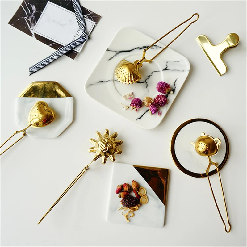 Шикарный заварщик чая из нержавеющей стали креативный дизайн зажим для фильтр