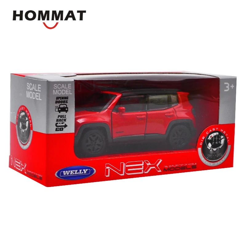 HOMMAT масштаб 1:36 Jeep Renegade Trailhawk SUV модель автомобиля из металлического сплава литой