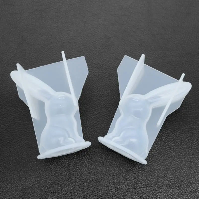 

DIY Crystal Epoxy Molds Big Ear Rabbit Shape Silicone Mold Pendant Making Mould