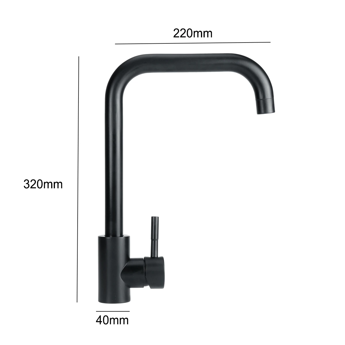 Black Stainless Steel Kitchen Faucet Sink Water Tap Hot and Cold Single Handle 360 Rotation Shower | Обустройство дома