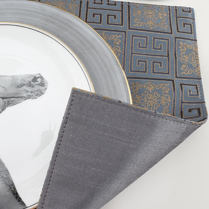 Набор из 4 штук окрашенная пряжа жаккард Коврики на стол полиэстер хлопковая