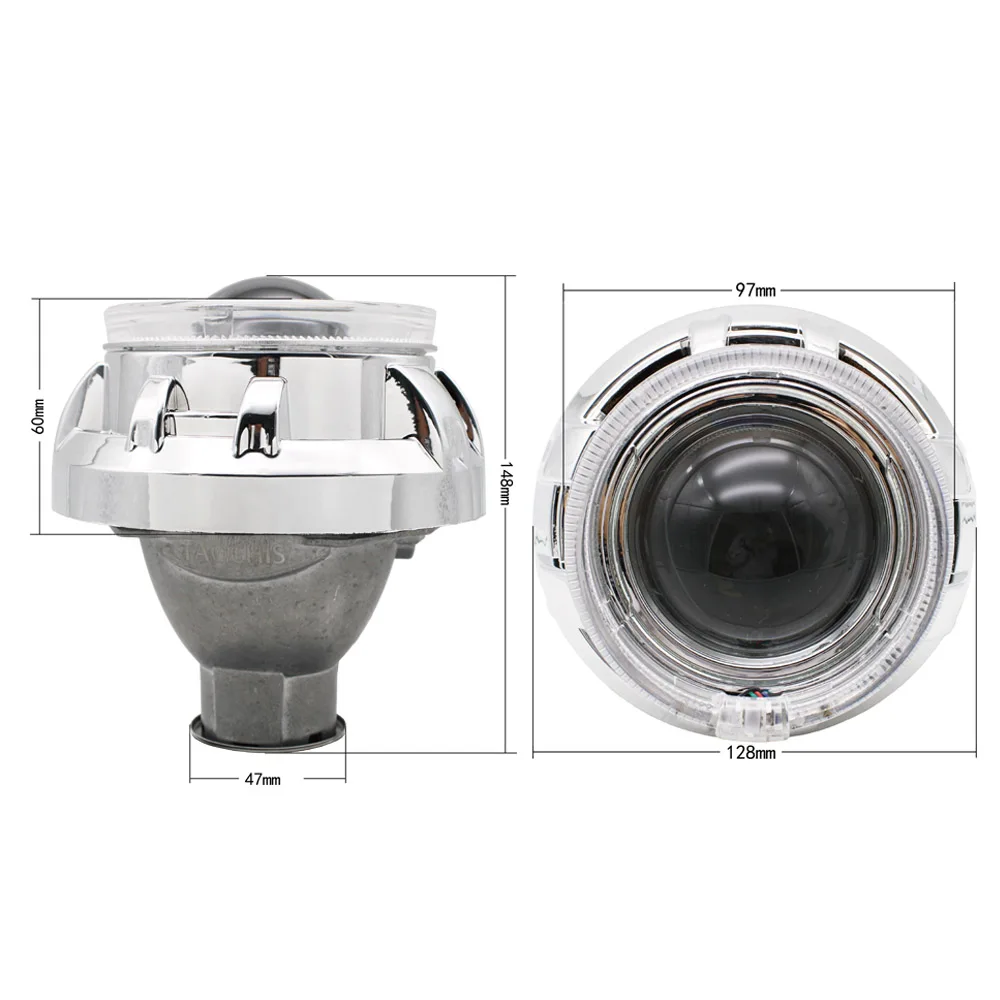 TAOCHIS 3.0 Inch Bi Xenon Projector Lens Kit for HELLA H7 With Shroud APP Control Angel Devil Eyes Modify Head Light | Автомобили и