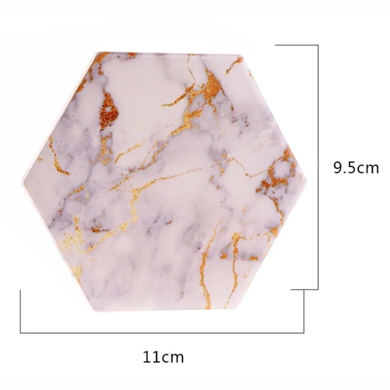 6 шт подставки для напитков абсорбент с держателем Мрамор дизайн комплект