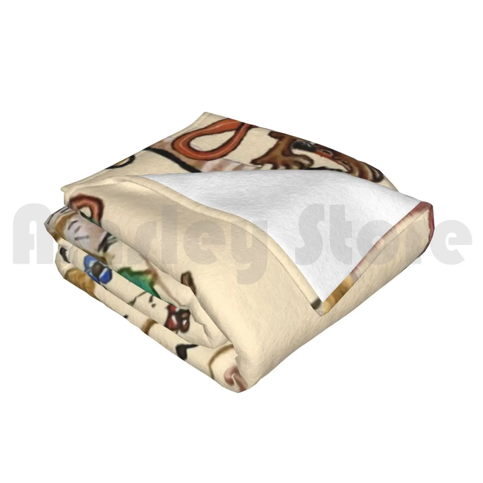 Необычное средневековое животное Охотник Кот рыцарь птица и Сокол монах одеяло