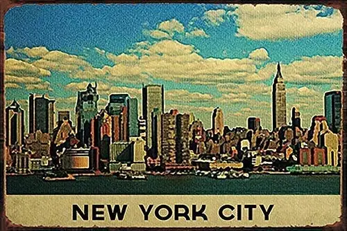 

New York City Metal Sign Tin Sign 8X12 Inch