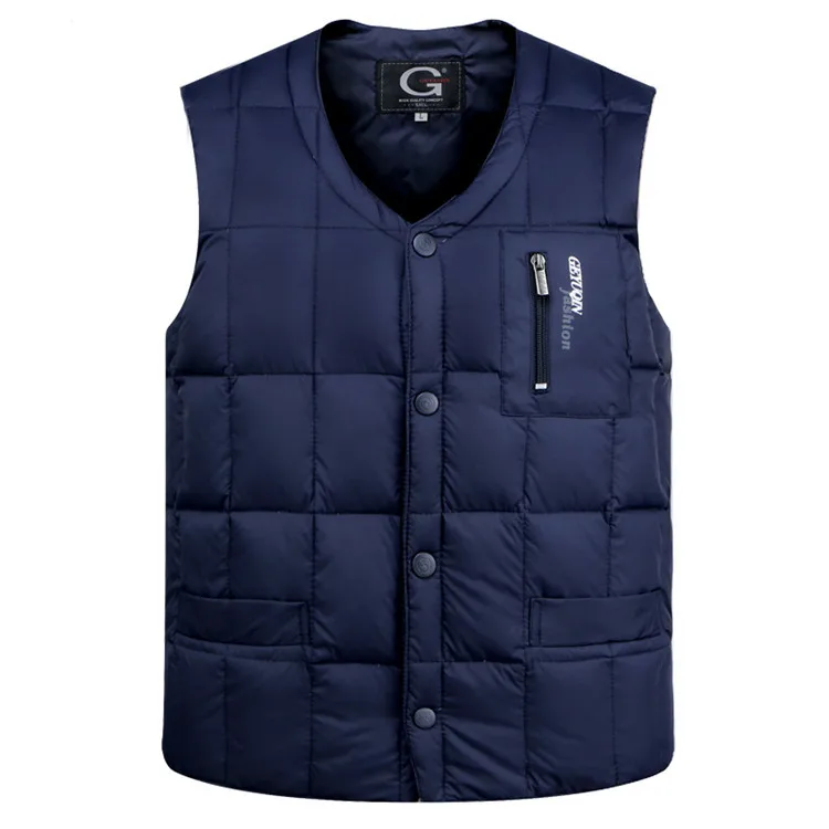 Men Navy WindTaste мужской тепловой пуховый жилет на открытом воздухе Осень Кемпинг Туризм Горный туризм Охота Куртки для рыбалки мужские куртки без рукавов KA138 - Цвет: Men Navy