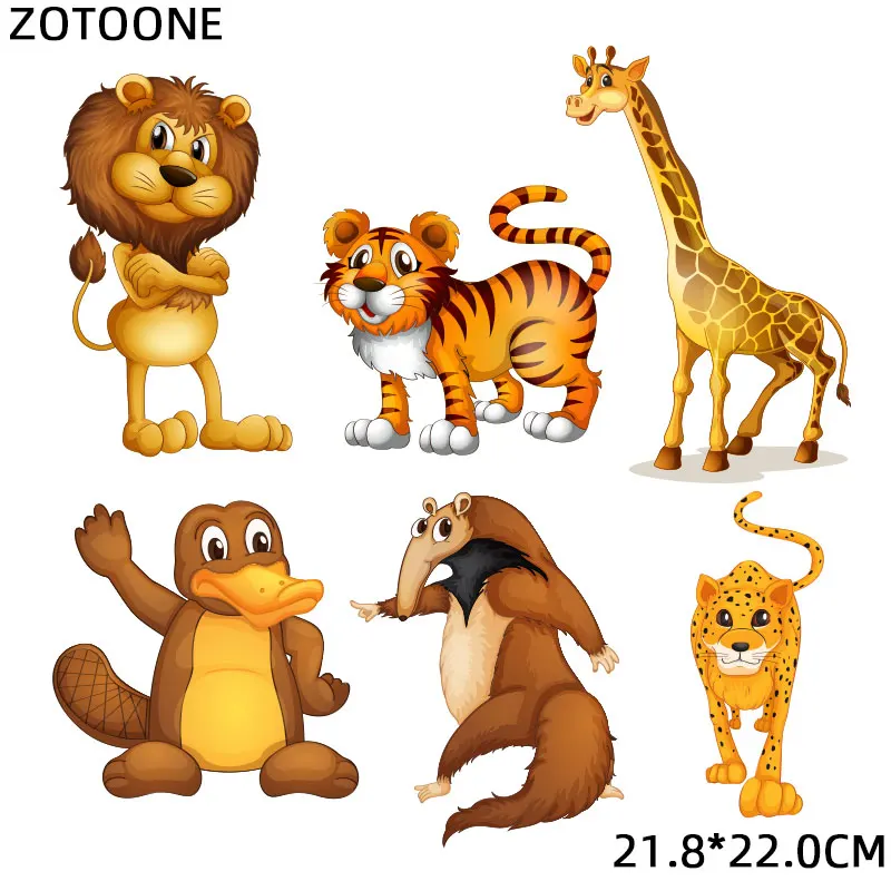 Патчи с милыми животными медведь тигр патчи для одежды наклейка футболки