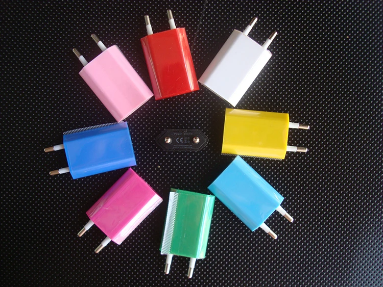 500 шт./лот белый высокое качество полный 1A ЕС USB настенное домашнее зарядное
