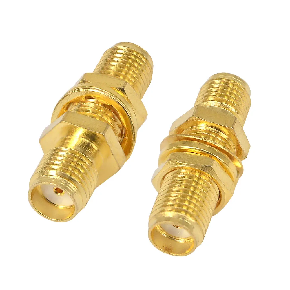 

YILIANDUO 2Pcs SMA Female Hole Socket Connector Barrel Electrical Wire RF Coax Adapter Panel Chassis Mount Bulkhead Freeshipping